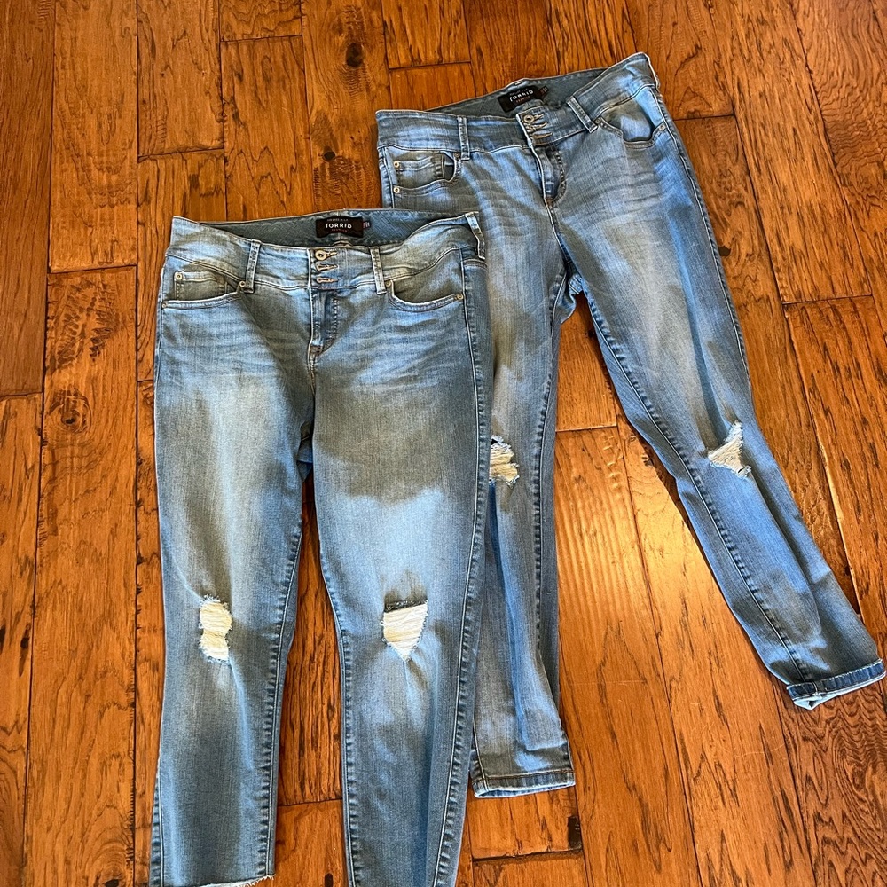 Two Pairs of Torrid Women's Blue Jeans